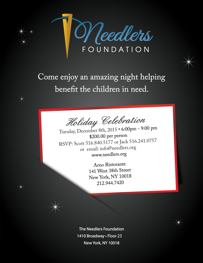 Holiday Fundraiser for Children in Need - Arno Restaurant NYC - The Needlers Foundation Charity